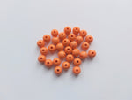 8mm acrylic round beads - orange