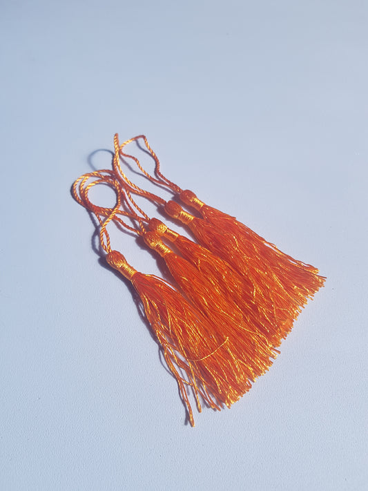 13cm tassels - orange 