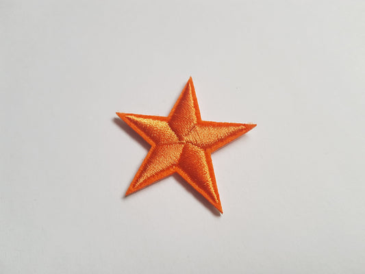 45mm star applique - orange