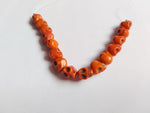 9mm turquoise skull beads - orange