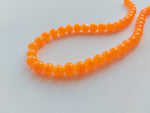 8mm imitation jade glass beads - orange