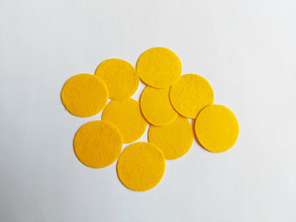 40mm felt circles - orange