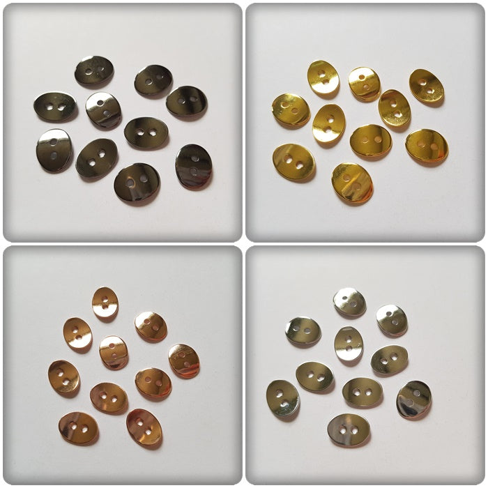 14mm brass oval buttons 