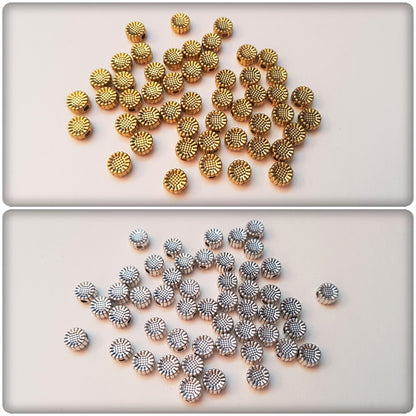 5.5mm sunflower spacer beads