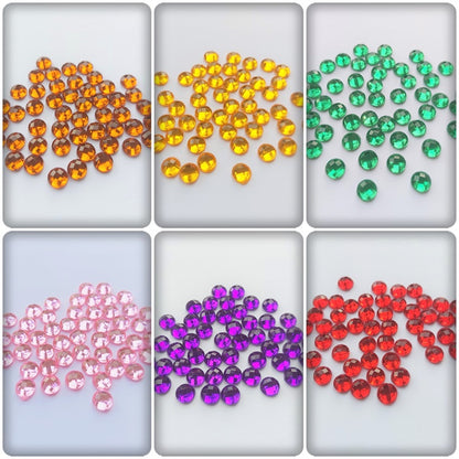 6mm acrylic rhinestones - faceted round