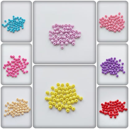 6mm acrylic round beads