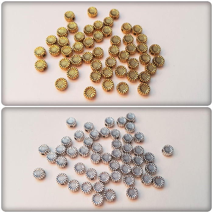 5.5mm sunflower spacer beads