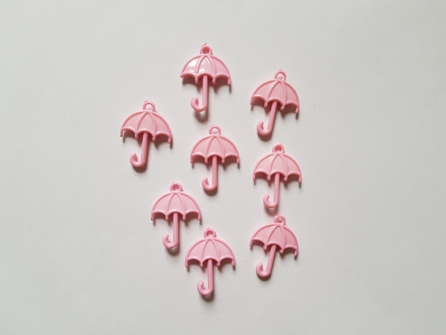 29.5mm acrylic umbrella pendants - pale pink