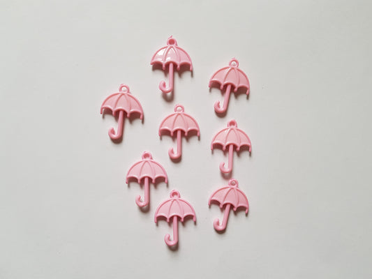 29.5mm acrylic umbrella pendants - pale pink