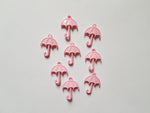 29.5mm acrylic umbrella pendants - pale pink