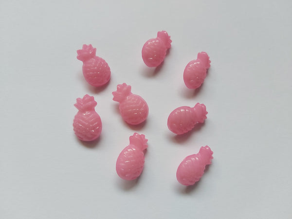 18mm acrylic shanked pineapple buttons - pale pink