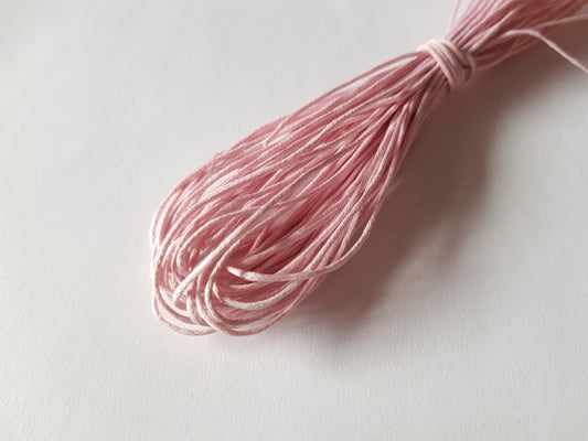 waxed cotton cord - pale pink 