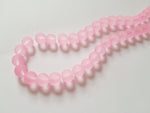 10mm frosted glass beads - pale pink