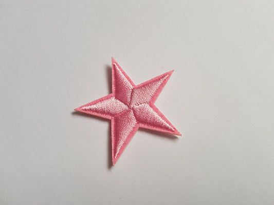 45mm star applique - pale pink