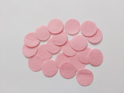 30mm felt circles - pale pink