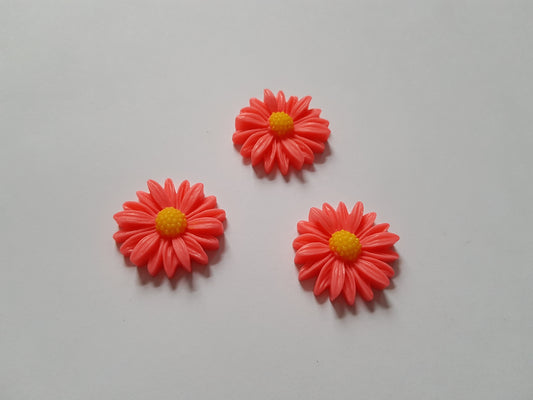 daisy flower flatbacks - pink 