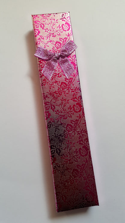 metallic jewellery gift box - pink