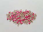 3mm square studs - pink