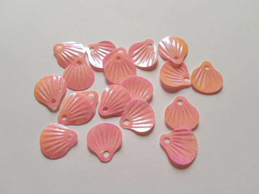 19mm AB seashell sequins - pink