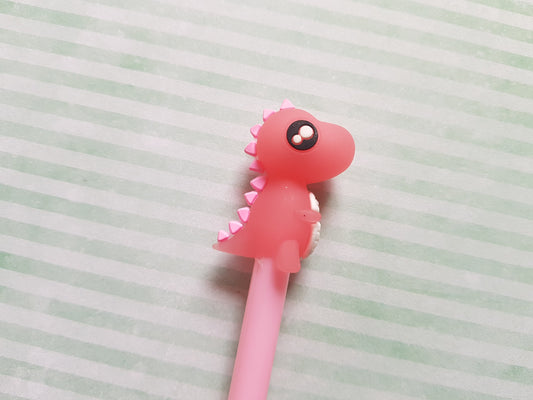 dinosaur pen - pink 