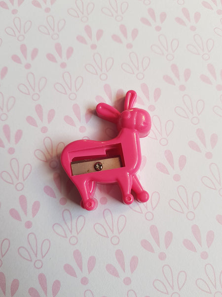 donkey pencil sharpener - pink