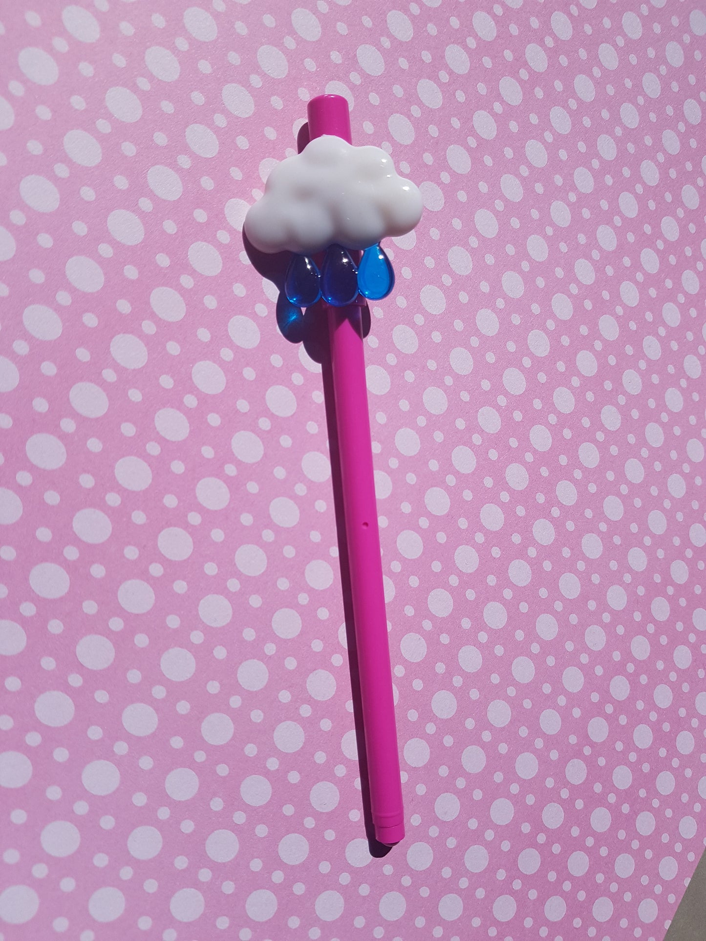 rain cloud lightening pen - pink 