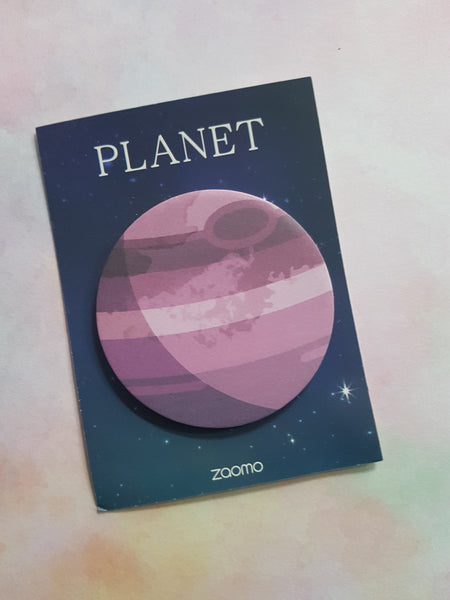 planet sticky notes - purple