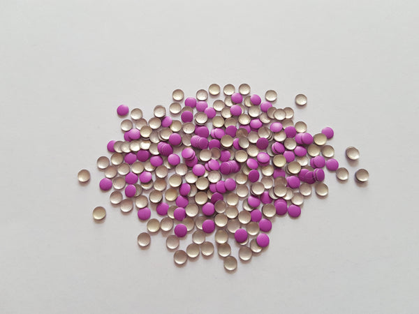 3mm round studs - purple