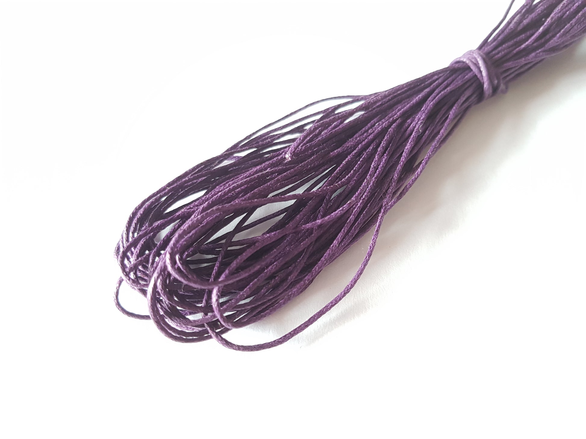 waxed cotton cord - purple