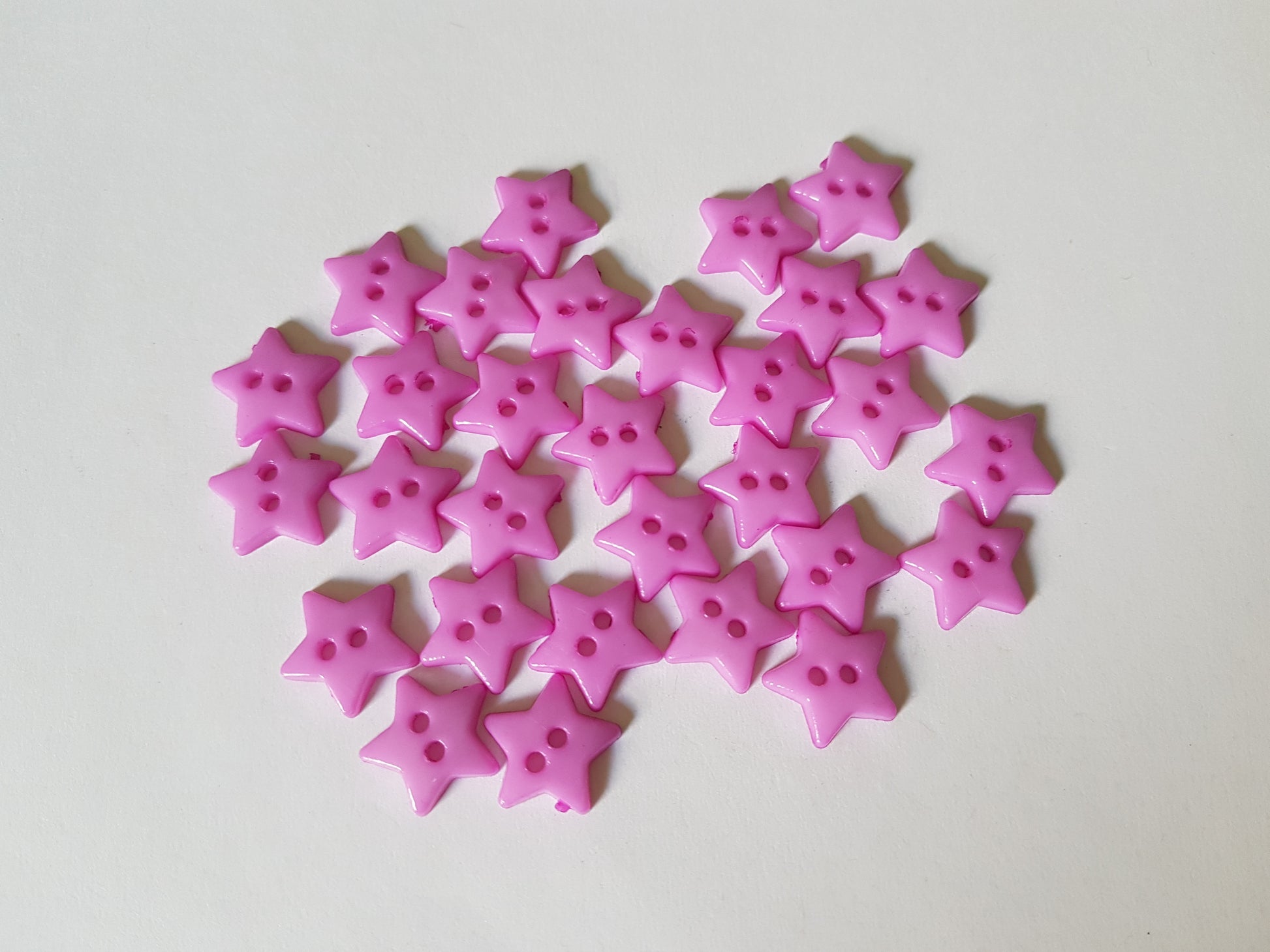 12mm acrylic star buttons - purple