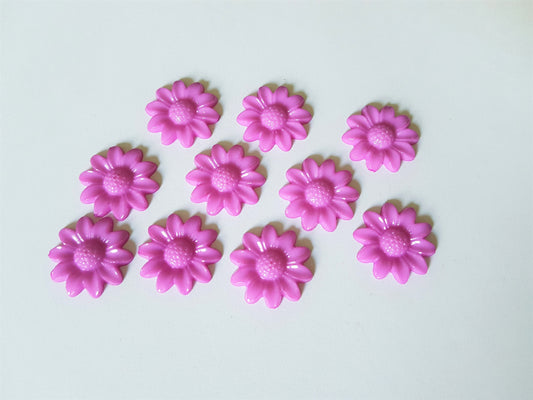 flower cabochons - purple