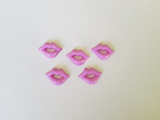 lips flatbacks - purple