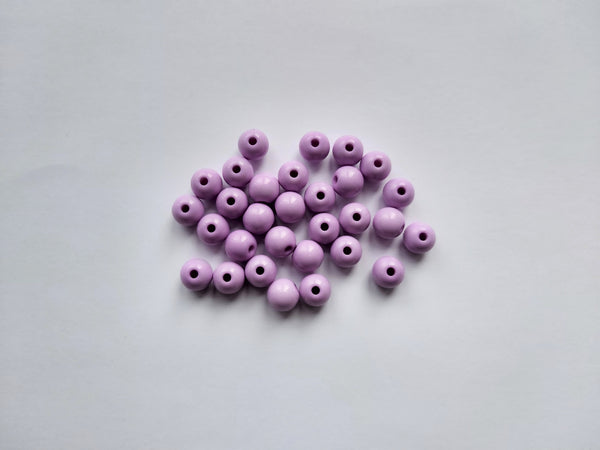 8mm acrylic round beads - purple