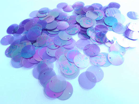 16mm iridescent disc sequins - purple