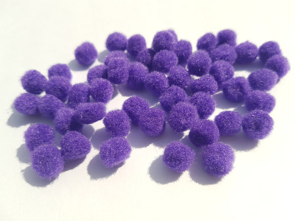 12mm pompoms - purple