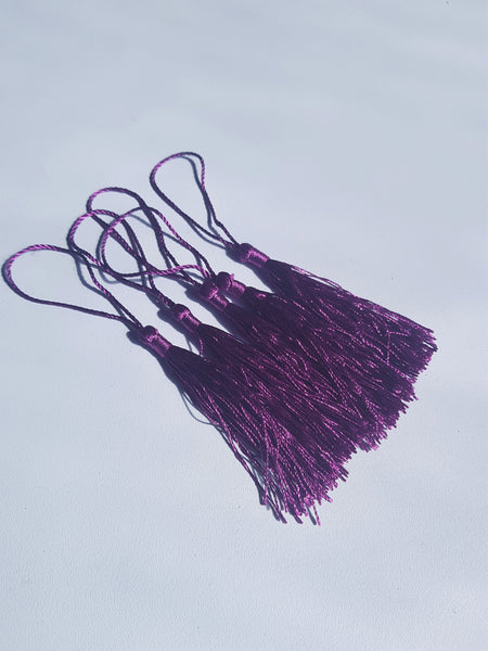 13cm tassels - purple