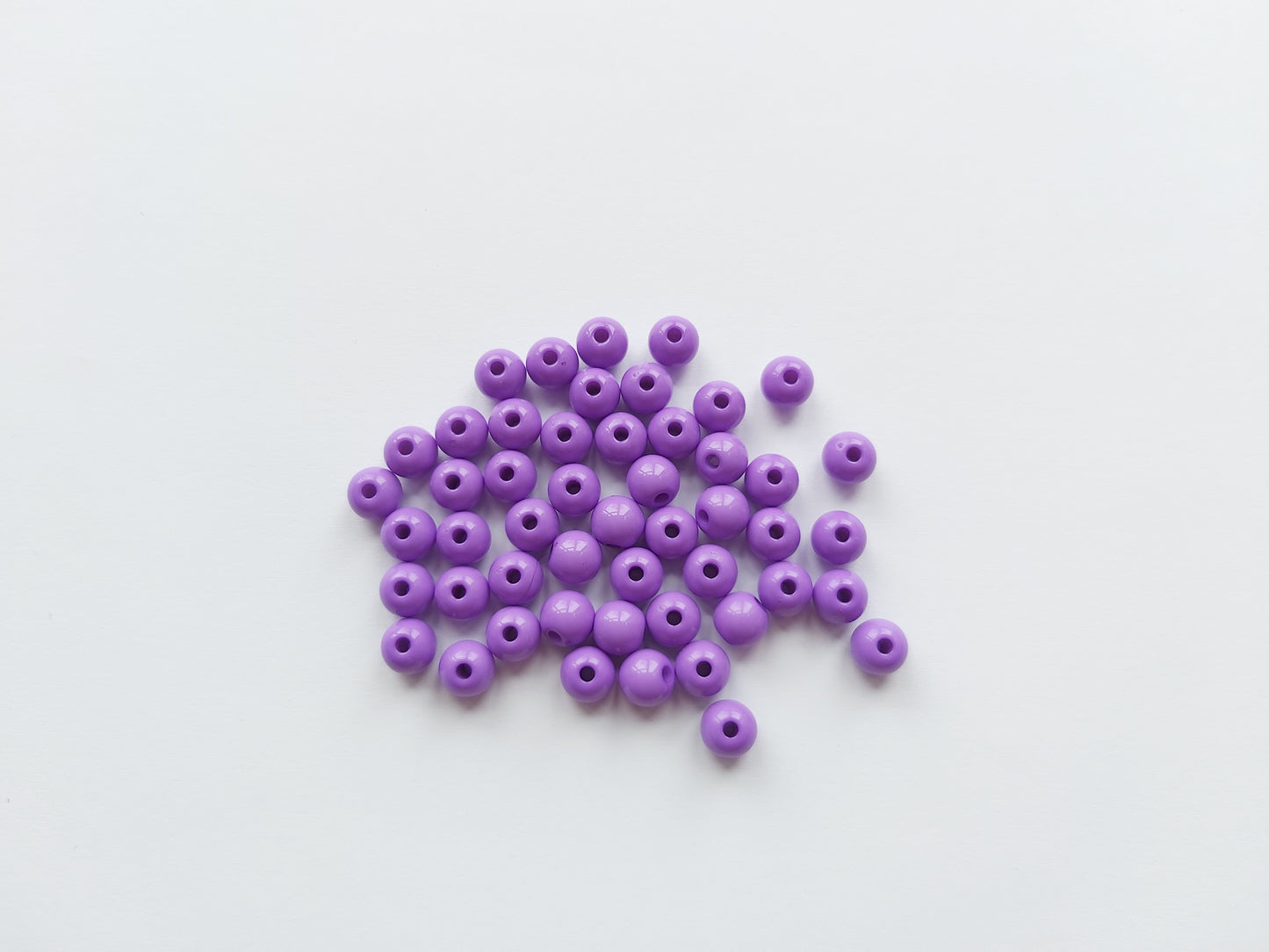 6mm acrylic round beads - purple