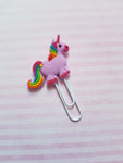 unicorn paper clip - purple