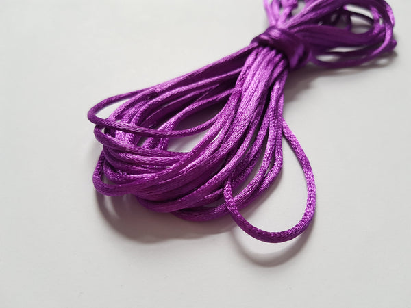 2mm silky nylon cord - purple