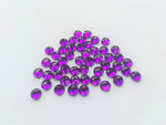 6mm acrylic rhinestones - faceted round - purple