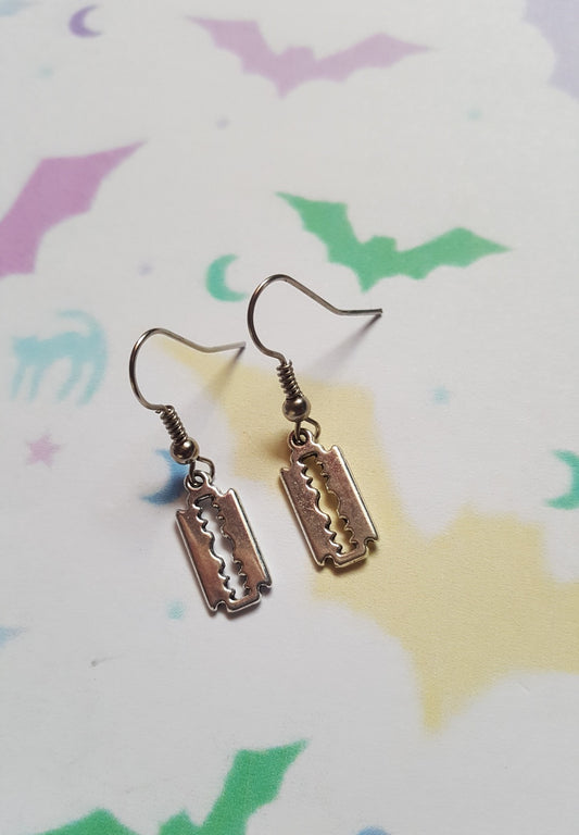 razorblade earrings