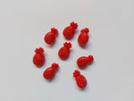 18mm shanked acrylic pineapple buttons - red