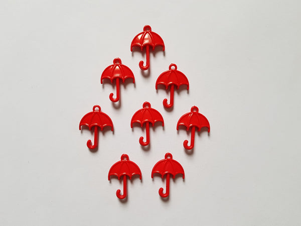 29.5mm acrylic umbrella pendants - red