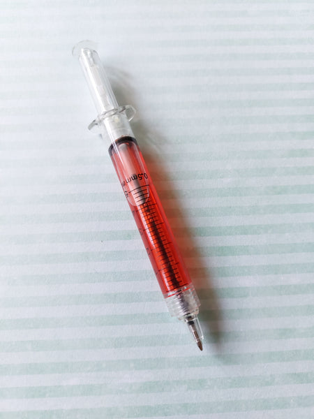 syringe pen - red 