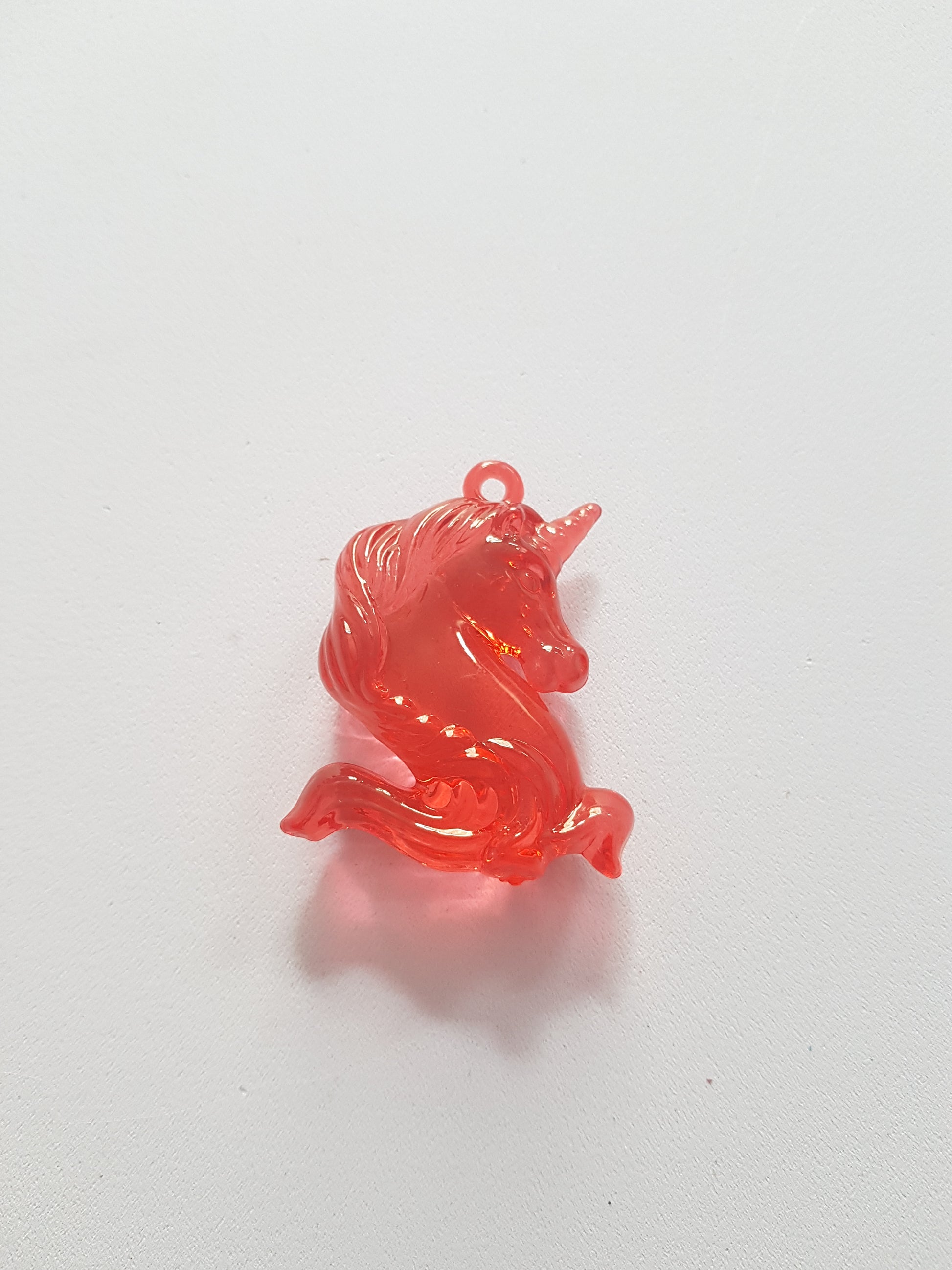 51mm acrylic unicorn pendant - red
