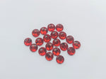 10mm acrylic rhinestones - faceted round - red