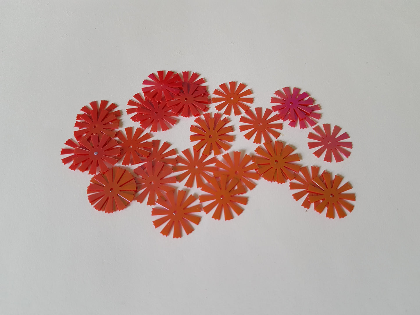 21mm AB plated pinwheel sequins - red