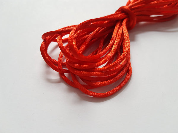 2mm silky nylon cord - red