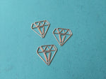 rose gold diamond gem paper clips
