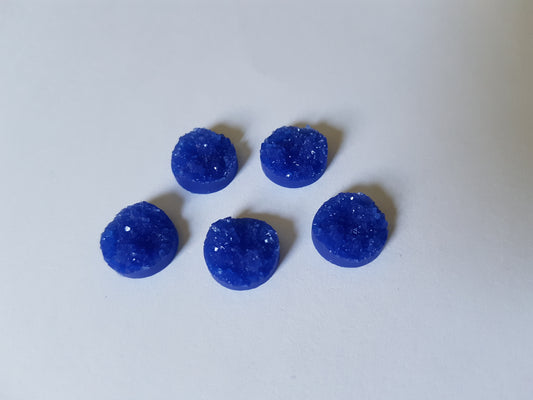 druzy cabochons - royal blue 